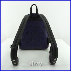 Disney Parks Loungefly Backpack Haunted Mansion Purple Wallpaper Mini HTF FLAW