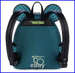 Disney Parks Loungefly Haunted Mansion Mini Backpack & Haunted Ears Set GLOWS