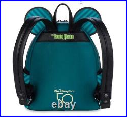 Disney Parks Loungefly Haunted Mansion Mini Backpack & Haunted Mickey Ears Set