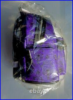 Disney Parks Loungefly Haunted Mansion Purple Wallpaper Mini Backpack Nwt/bag