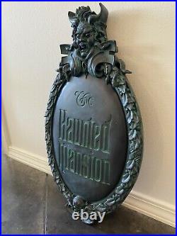 Disney Parks The Haunted Mansion Classic Gate/Wall Plaque Sign 45th Anniversary