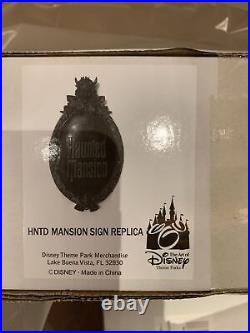 Disney Parks The Haunted Mansion Gate Sign Plaque Full Size Replica NIB