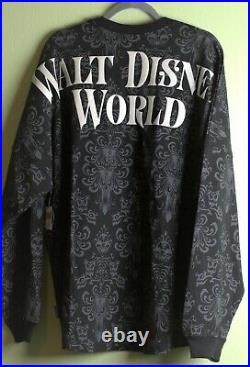 Disney Parks WDW World Haunted Mansion Wallpaper Glow Dark Spirit Jersey Size Lg