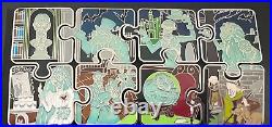 Disney haunted mansion puzzle mystery pins set- 8 pins LE 500 Glow N Dark