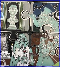 Disney haunted mansion puzzle mystery pins set- 8 pins LE 500 Glow N Dark