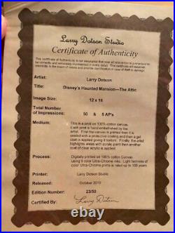 Disney's Haunted Mansion the Attic by Larry Dotson AUTHENTICATED
