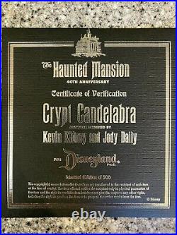Disneyland Haunted Mansion Crypt Candelabra Kidney Daily 40th Anniv 2009 LE 500