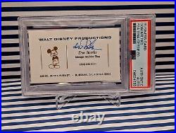 Don Iwerks PSA/DNA Authenticated Autograph Signed Business Card Walt Disney