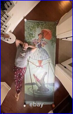 FULL SIZE 120 Tall Haunted Mansion Tightrope Sally Stretching Portrait Disney
