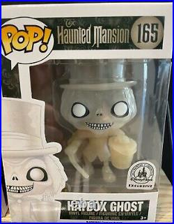 Funko Pop #165 The Haunted Mansion Hatbox Ghost Disney Park Exclusive Error NIB