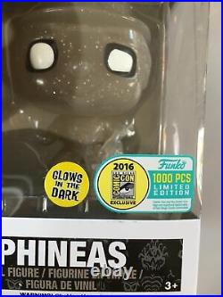 Funko Pop Phineas SDCC Glow Exclusive Disneys Haunted Mansion Ghost LE 1000 pcs