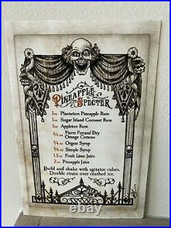 HATBOX GHOST TIKI MUG & Recipe Card by Shrunken Monkey Haunted Mansion DISNEY