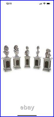 HAUNTED MANSION 5 Pillar Bust Set DREAD FAMILY Disney Parks Exclusive NEW