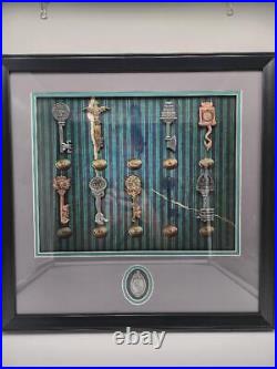 Haunted Mansion 45th Anniversary Skeleton Key Framed Set LE Disney Pin 108878