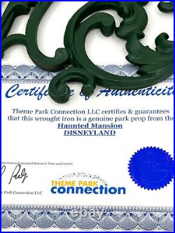 Haunted Mansion Disneyland Genuine Park Used Certified Prop Wrought Iron (B)