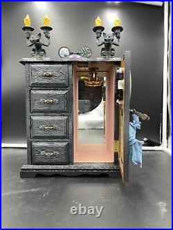 Haunted Mansion Ghost Jewelry Box Clock Art By Aaron Goodwin 1/1 Painting 15x9