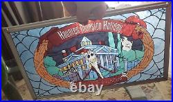 Haunted Mansion Holiday Nightmare Before Christmas Stained Glass 2002 LE RARE