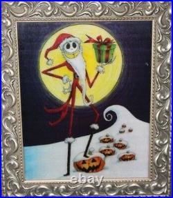 Jack Skellington (Santa Jack) Lenticular Framed Haunted Mansion Holiday Picture