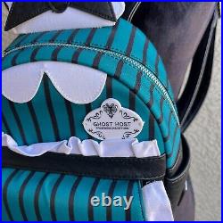Loungefly Disney Ghost Host Haunted Mansion Mini Backpack Blue Black Striped