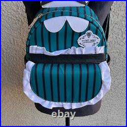 Loungefly Disney Ghost Host Haunted Mansion Mini Backpack Blue Black Striped