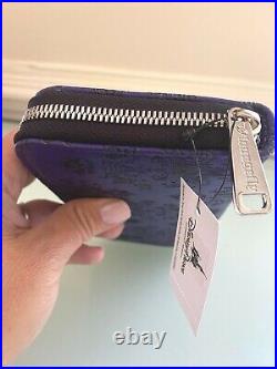 Loungefly Disney Parks Haunted Mansion Wallpaper Purple Zip Wallet Nwt