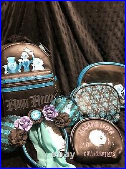 Loungefly Disney The Haunted Mansion Hitchhiking Ghosts Mini Backpack Lot