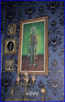 Magic Kingdom Haunted Mansion Hatchet Man Painting Prop LARGE 16x32 RARE Disney