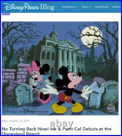 NEW Disney Haunted Mansion No Turning Back Ink&Paint Cel Signed Postcard Pin LE