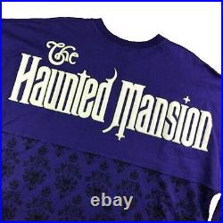 NEW Disney Parks Haunted Mansion Ghost Host Spirit Jersey Sweatshirt Purple. XL