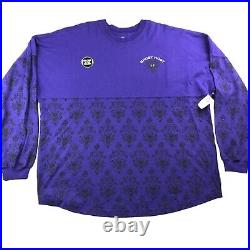 NEW Disney Parks Haunted Mansion Ghost Host Spirit Jersey Sweatshirt Purple. XL