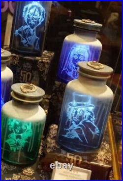NEW Disney Parks Haunted Mansion Host A Ghost Set of 8 Spirit Jar 50th Halloween