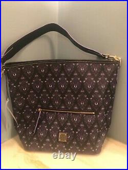 NEW with Tags. Disney Parks Haunted Mansion Wallpaper Dooney & Bourke Hobo Bag