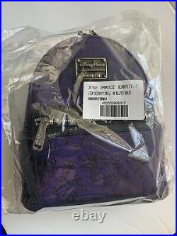 NWT Disney Park Loungefly Haunted Mansion Purple Wall Paper Mini backpack