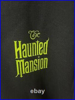 NWT Disney Parks Haunted Mansion Sweatshirt Zip Up Hoodie Black Size XL