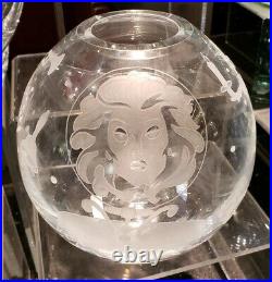 New Disney Parks Arribas Madame Leota Haunted Mansion Etched Crystal Ball Vase