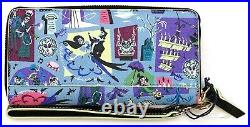 New Disney Parks Dooney & Bourke The Haunted Mansion Blue Wristlet Wallet F
