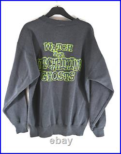 RARE Vintage Disney Disneyland Haunted Mansion Sweatshirt Grey Sweat Shirt M