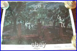 Rare Disney Gallery Haunted Mansion Lithograph Signed Artist Proof 1999