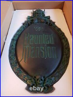 Rare Disneyland The Haunted Mansion Gate Plaque Full Size Sign- New In Box