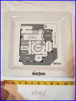 Set Of 3 2014 Disney Parks Haunted Mansion Blueprint Plates All 3 Floors/Sizes