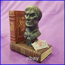 The Haunted Mansion Bust Bookends Set Of 2 And The Constance Hathaway Ghost Jar