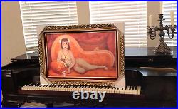 UNFramed Panther Lady Haunted Mansion changing portrait 17x30 Disneyland RARE