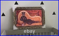 UNFramed Panther Lady Haunted Mansion changing portrait 17x30 Disneyland RARE