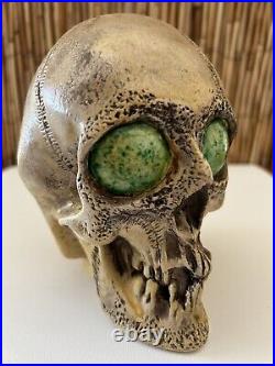 Vintage Randotti Google Eye Sample Fluorescent Large Skull # 817 Still Glows
