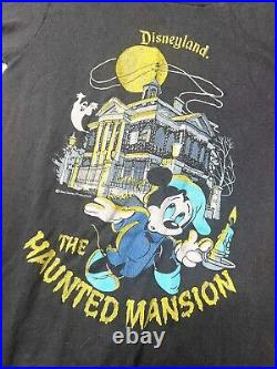 Vintage VERY RARE 80s Disney Haunted Mansion T-Shirt Size Small Mickey Mouse