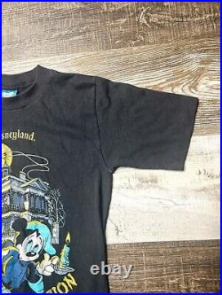 Vintage VERY RARE 80s Disney Haunted Mansion T-Shirt Size Small Mickey Mouse