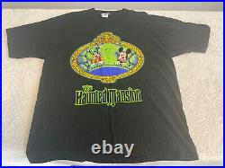 Vtg Disney Haunted Mansion T Shirt Sz XL Watch For Hitchhiking Ghosts Mickey