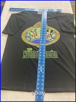 Vtg Disney Haunted Mansion T Shirt Sz XL Watch For Hitchhiking Ghosts Mickey